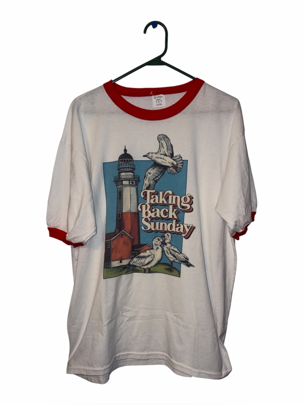 Taking Back Sunday Lighthouse Ringer Graphic T-Shirt Size XL New